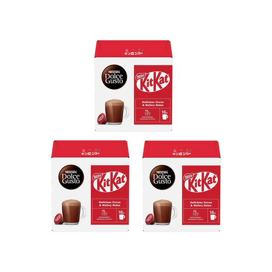 Dolce Gusto Kit Kat Hot Chocolate 16 Capsules pack of 3